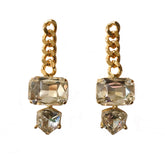 Kerry Chain Emerald Drop Earrings